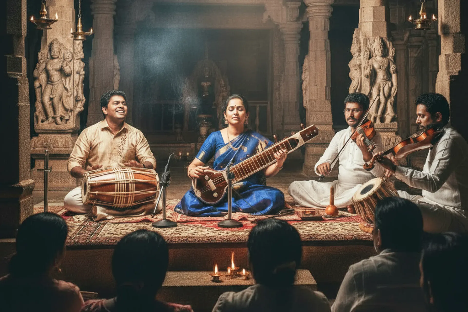 Reference image of a Carnatic concert stage